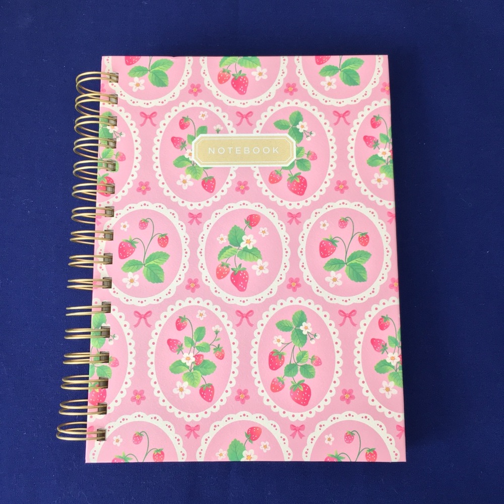 Clementine Spiral Notebook ~ Wild Strawberries - Picture 2 of 7